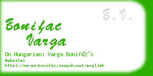 bonifac varga business card